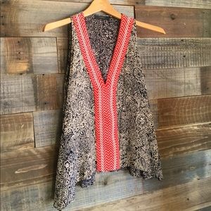 Chevron THML Anthropologie Embroidered Tunic